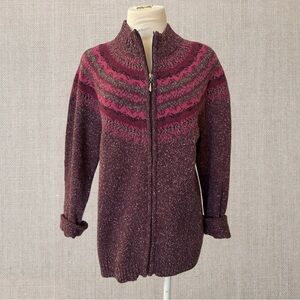 Vintage Penman’s Knit Violet Zip Knit Sweater